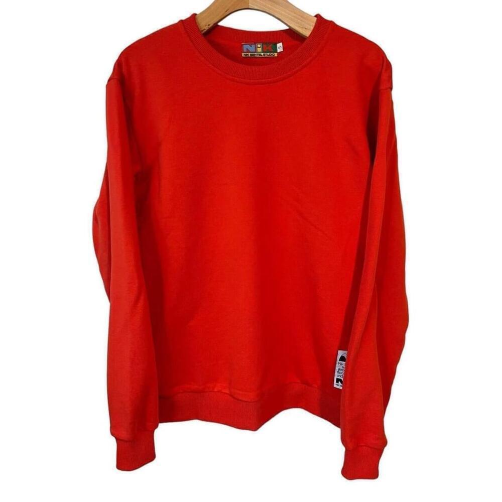 Nik Bentel Studio Mens Orange Oversized Sweatshirt Small